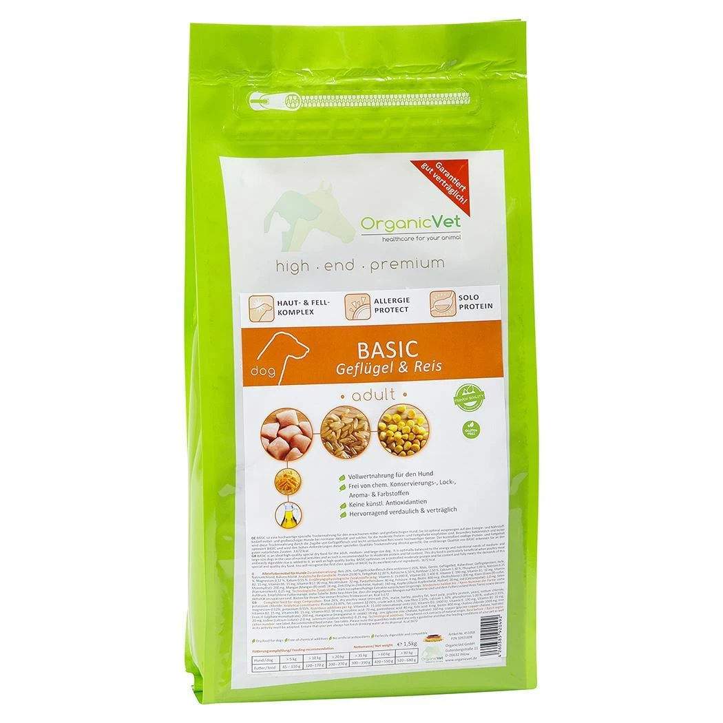 OrganicVet Basic Trockenfutter Für Hunde 1 OrganicVet Basic Trockenfutter Für Hunde