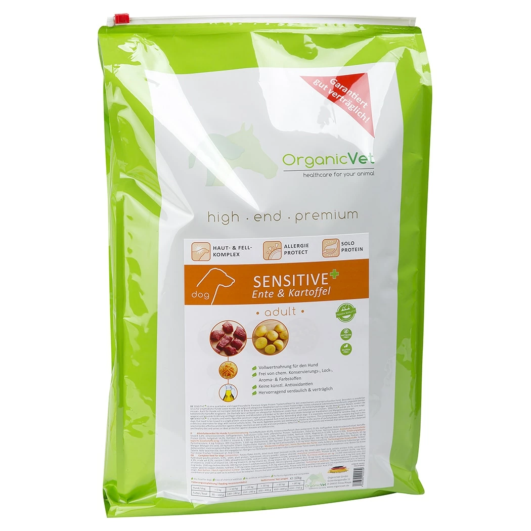 OrganicVet Sensitive Ente Trockenfutter Für Hunde 1 OrganicVet Sensitive Ente Trockenfutter Für Hunde