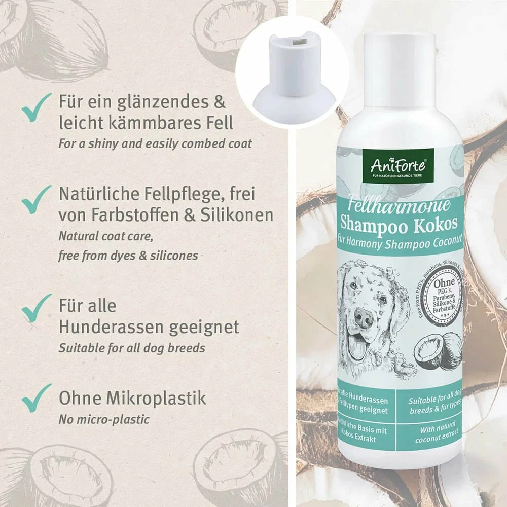 AniForte Fellharmonie Shampoo Kokos 3 AniForte Fellharmonie Shampoo Kokos – Bild 3