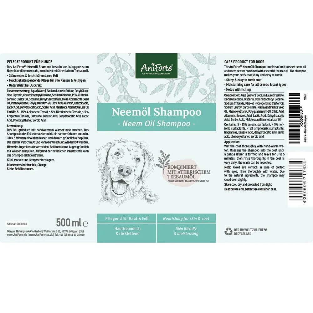 AniForte Neemöl Shampoo 8 AniForte Neemöl Shampoo – Bild 8
